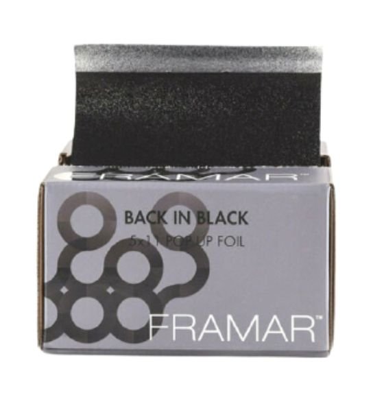 FRAMAR PAPEL ALUMINIO COLORACIÓN NEGRO 500 LAMINAS 12,7CM X 27,9CM