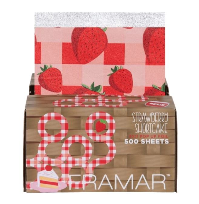 FRAMAR PAPEL ALUMINIO COLORACIÓN STRAWBERRY SHORTCAKE 500 LAMINAS 12,7CM X 27,9CM