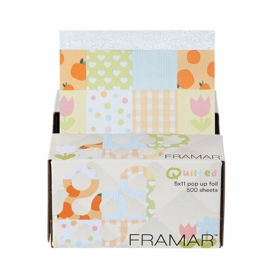 FRAMAR PAPEL ALUMINIO COLORACIÓN QUILTED 500 LAMINAS 12,7CM X 27,9CM