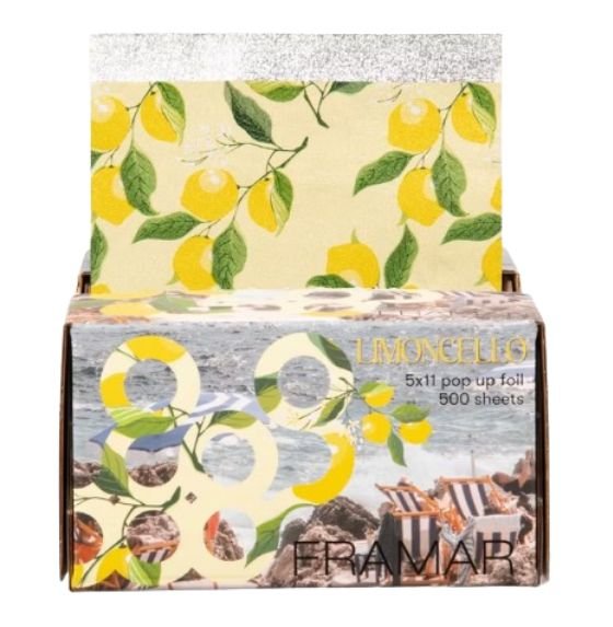 FRAMAR PAPEL ALUMINIO COLORACIÓN LIMONCELLO 500 LAMINAS 12,7CM X 27,9CM